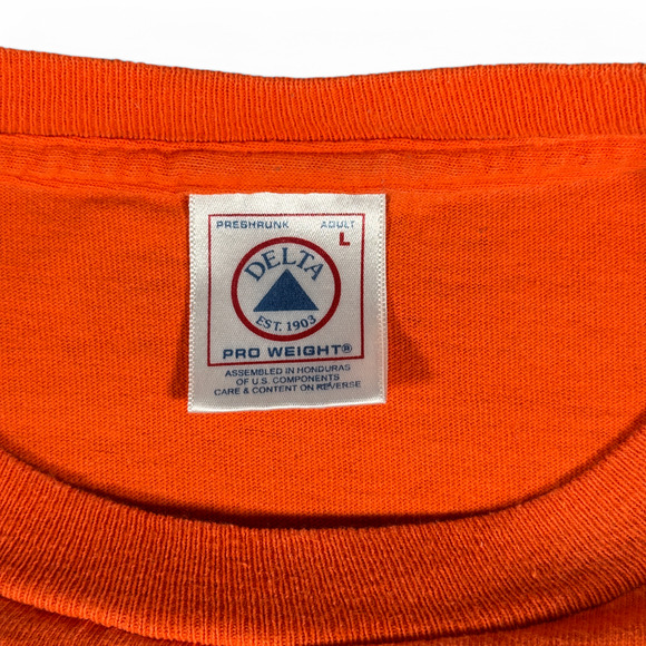 Vintage Not A Hunter Shirt Adult LARGE Orange Funny Quote Wildlife Control 90s - Picture 3 of 6